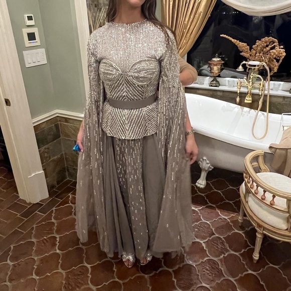 George’s Hobeika Beaded Corset Robe Dress - Picture 4 of 6